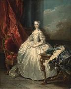 Charles Amedee Philippe Van Loo Portrait of Queen Marie Leczinska oil painting
